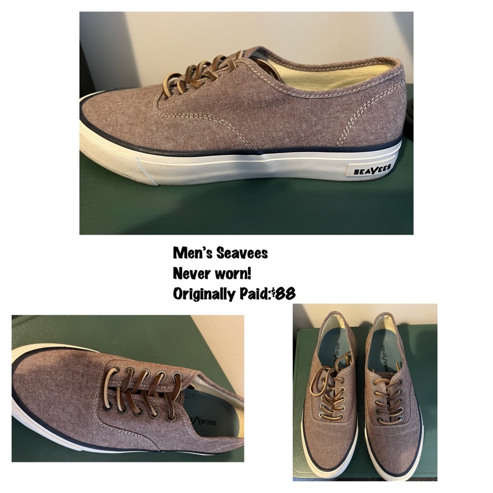 New Seavees boat shoes with leather laces